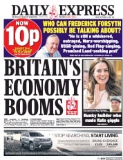 Daily Express () Newspaper Front Page for 2 September 2016