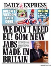 Daily Express () Newspaper Front Page for 30 March 2021