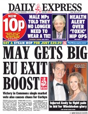 Daily Express () Newspaper Front Page for 30 June 2017