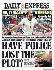 Daily Express () Newspaper Front Page for 30 June 2021