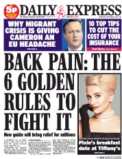 Daily Express () Newspaper Front Page for 30 September 2015