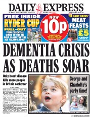 Daily Express () Newspaper Front Page for 30 September 2016