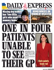 Daily Express () Newspaper Front Page for 31 January 2023