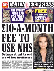 Daily Express () Newspaper Front Page for 31 March 2014