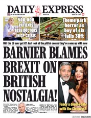 Daily Express () Newspaper Front Page for 31 May 2019
