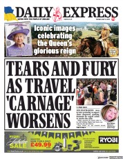 Daily Express () Newspaper Front Page for 31 May 2022