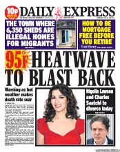 Daily Express () Newspaper Front Page for 31 July 2013