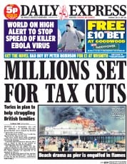 Daily Express () Newspaper Front Page for 31 July 2014
