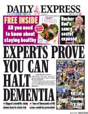Daily Express () Newspaper Front Page for 31 July 2020
