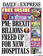 Daily Express () Newspaper Front Page for 3 October 2020