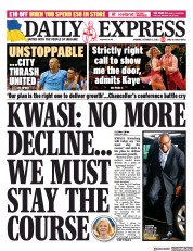 Daily Express () Newspaper Front Page for 3 October 2022