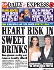 Daily Express () Newspaper Front Page for 3 November 2015