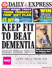 Daily Express () Newspaper Front Page for 3 January 2017