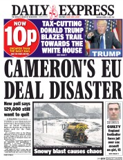 Daily Express () Newspaper Front Page for 3 March 2016