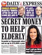 Daily Express () Newspaper Front Page for 3 June 2015