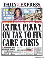Daily Express () Newspaper Front Page for 3 June 2020