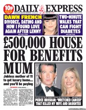 Daily Express () Newspaper Front Page for 3 July 2013