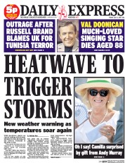 Daily Express () Newspaper Front Page for 3 July 2015