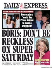 Daily Express () Newspaper Front Page for 3 July 2020