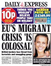 Daily Express () Newspaper Front Page for 3 August 2016
