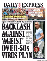 Daily Express () Newspaper Front Page for 3 August 2020