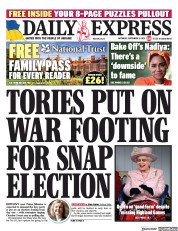 Daily Express () Newspaper Front Page for 3 September 2022