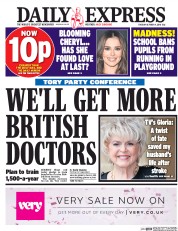 Daily Express () Newspaper Front Page for 4 October 2016