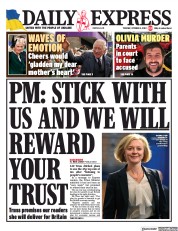 Daily Express () Newspaper Front Page for 4 October 2022