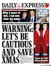 Daily Express () Newspaper Front Page for 4 November 2021