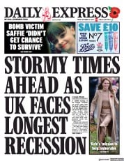 Daily Express () Newspaper Front Page for 4 November 2022