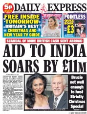 Daily Express () Newspaper Front Page for 4 December 2015