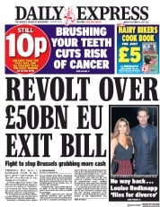 Daily Express () Newspaper Front Page for 4 December 2017
