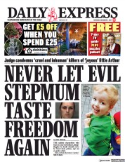 Daily Express () Newspaper Front Page for 4 December 2021