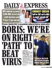 Daily Express () Newspaper Front Page for 4 January 2022