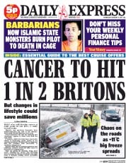 Daily Express () Newspaper Front Page for 4 February 2015