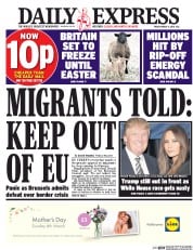 Daily Express () Newspaper Front Page for 4 March 2016