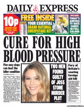 Daily Express () Newspaper Front Page for 4 April 2013