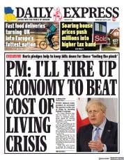 Daily Express () Newspaper Front Page for 4 May 2022