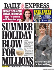 Daily Express () Newspaper Front Page for 4 June 2021