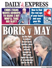 Daily Express () Newspaper Front Page for 4 September 2018