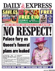 Daily Express () Newspaper Front Page for 4 September 2021