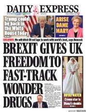 Daily Express () Newspaper Front Page for 5 October 2020
