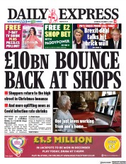 Daily Express () Newspaper Front Page for 5 December 2020
