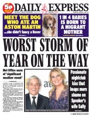 Daily Express () Newspaper Front Page for 5 February 2014