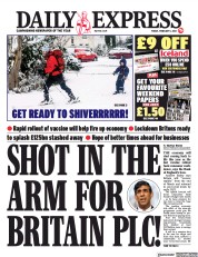 Daily Express () Newspaper Front Page for 5 February 2021
