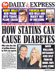 Daily Express () Newspaper Front Page for 5 March 2015