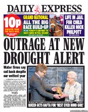 Daily Express () Newspaper Front Page for 5 April 2013