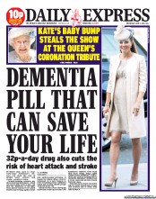 Daily Express () Newspaper Front Page for 5 June 2013