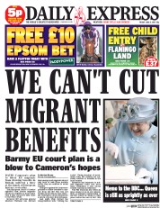 Daily Express () Newspaper Front Page for 5 June 2015