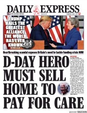 Daily Express () Newspaper Front Page for 5 June 2019